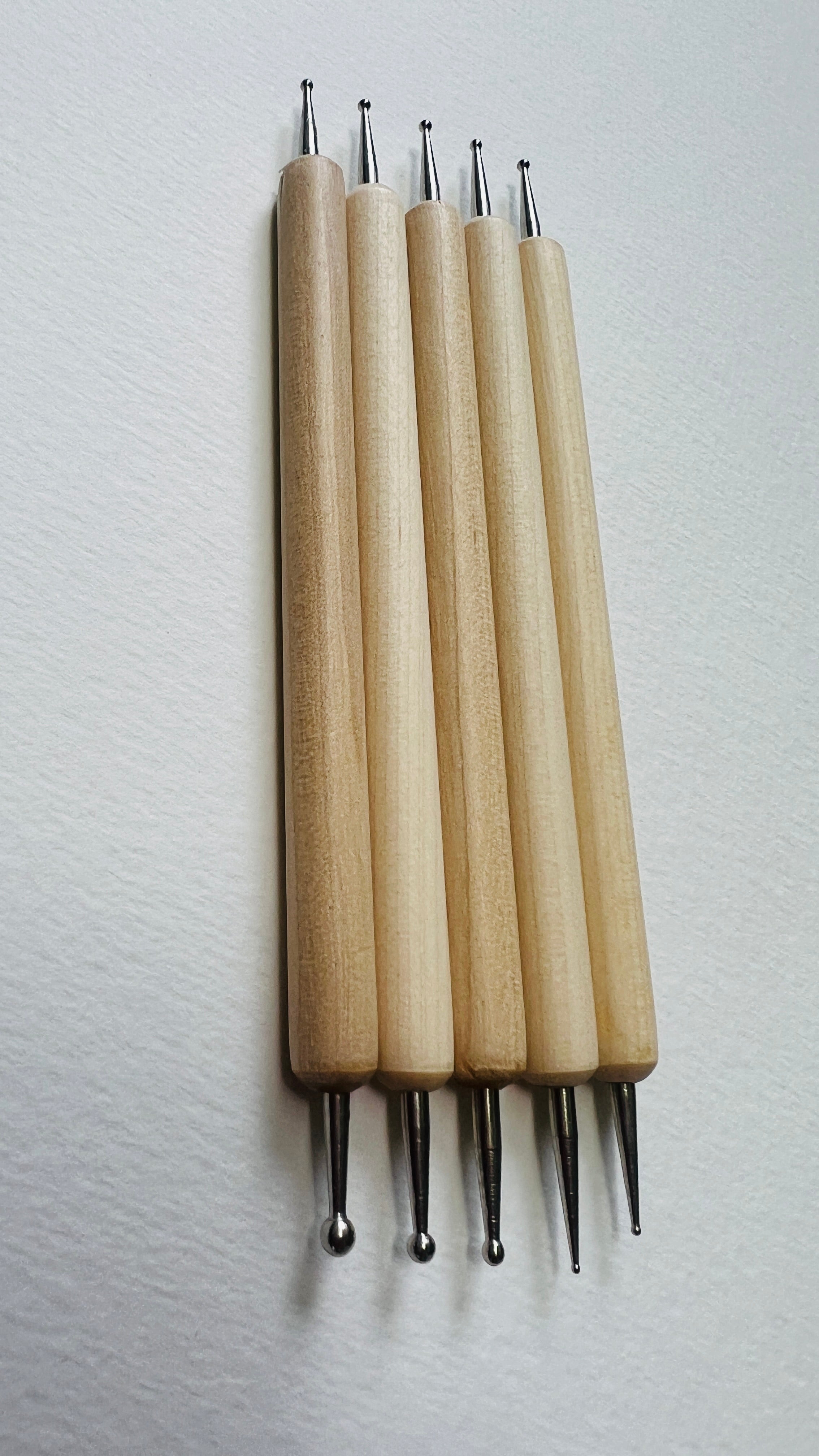 Wooden embossing tool set of 5