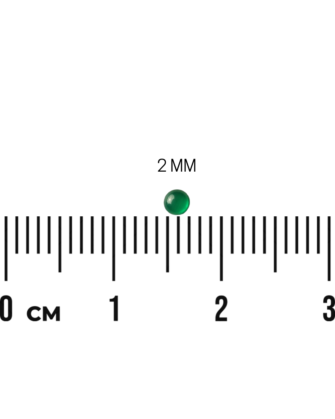 Green Round Stone (2Mm to 12Mm)