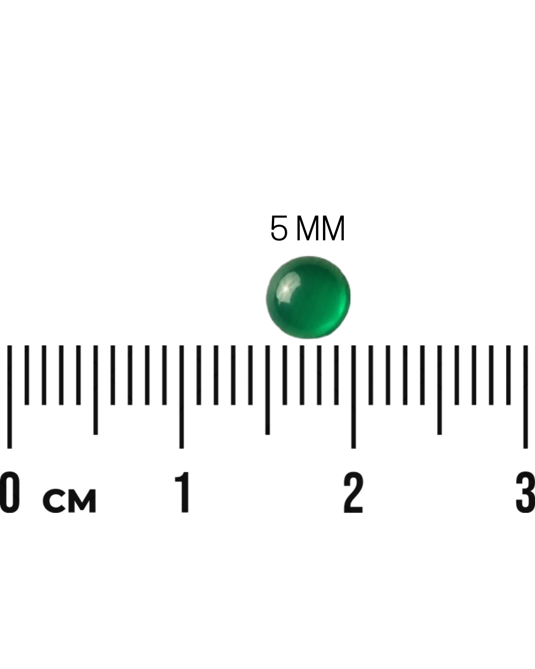 Green Round Stone (2Mm to 12Mm)