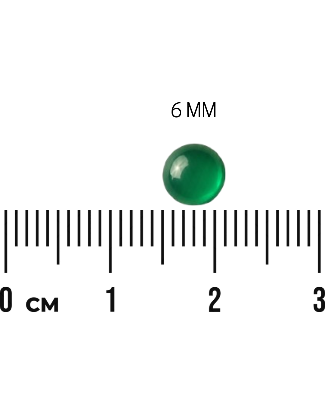 Green Round Stone (2Mm to 12Mm)