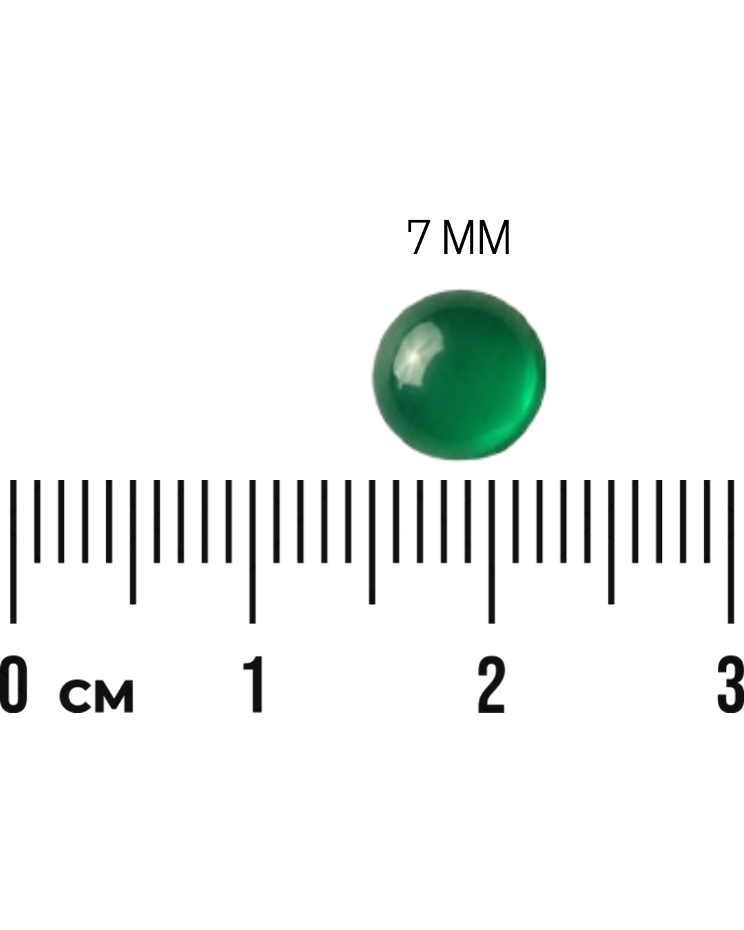 Green Round Stone (2Mm to 12Mm)