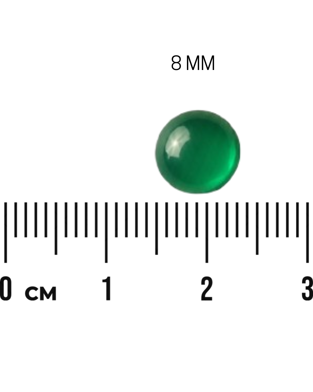 Green Round Stone (2Mm to 12Mm)