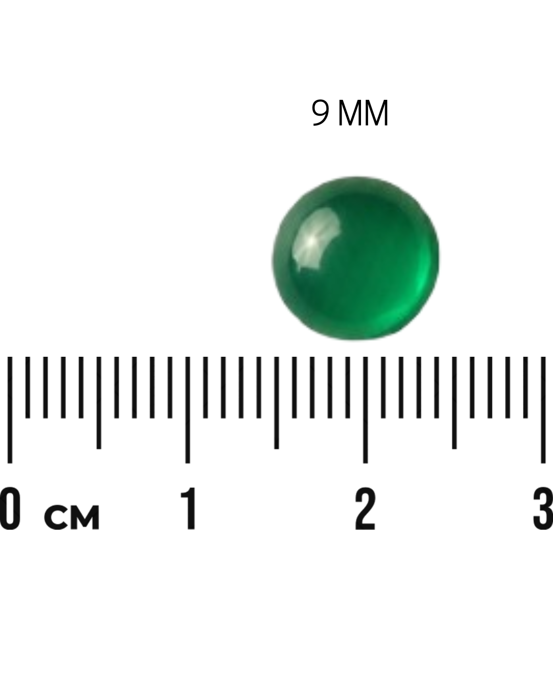 Green Round Stone (2Mm to 12Mm)