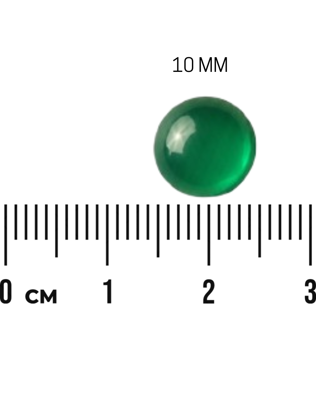 Green Round Stone (2Mm to 12Mm)