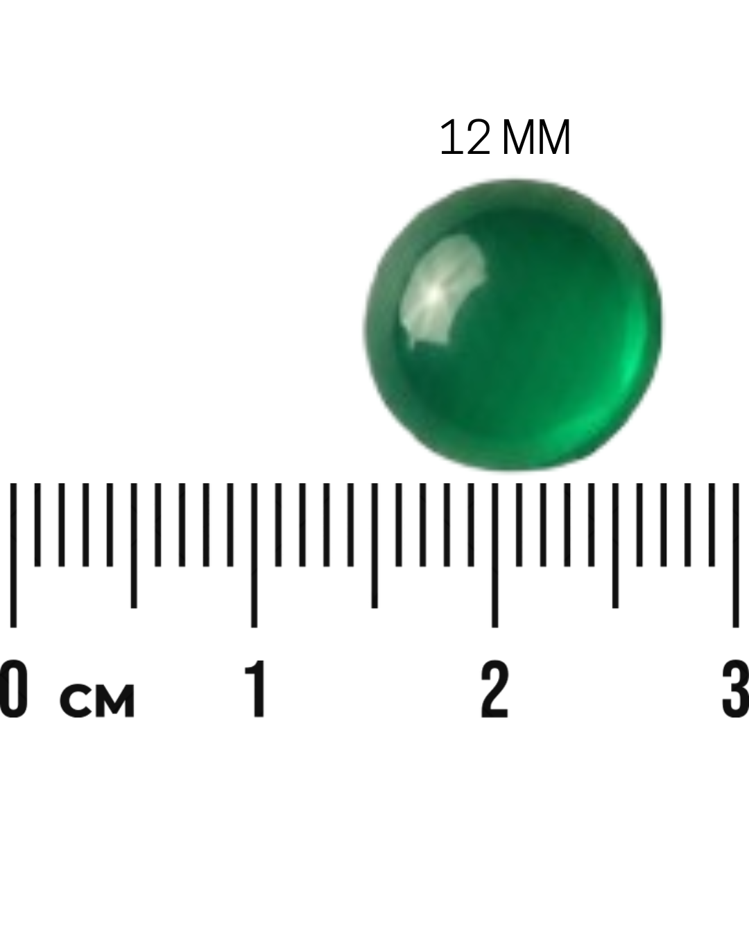 Green Round Stone (2Mm to 12Mm)