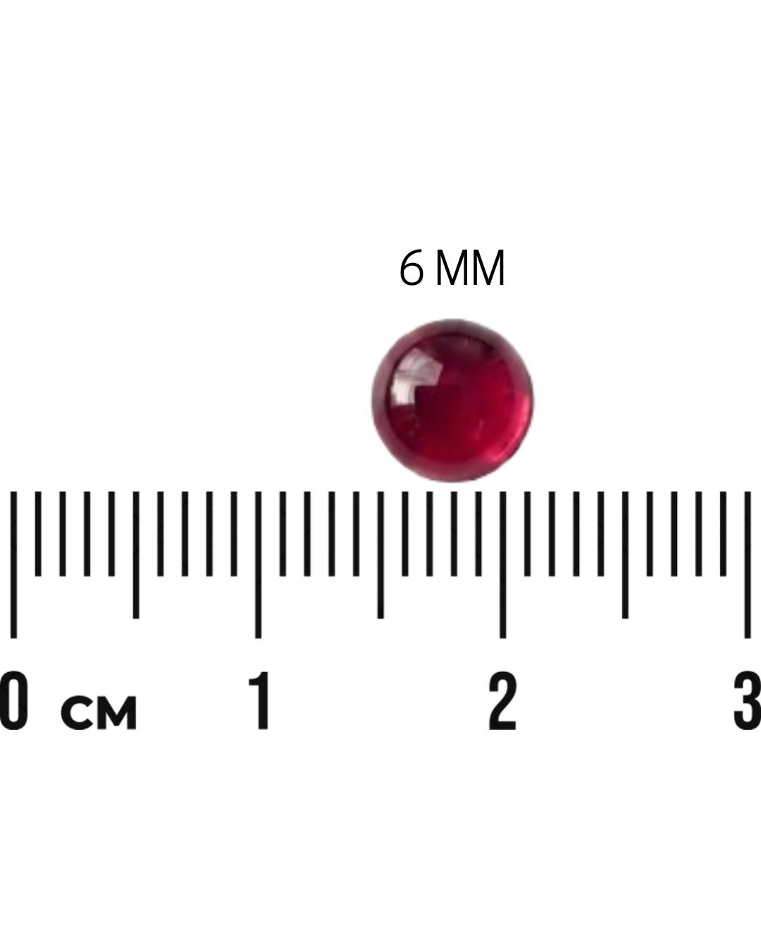Red Round Stone (2Mm to 12Mm)