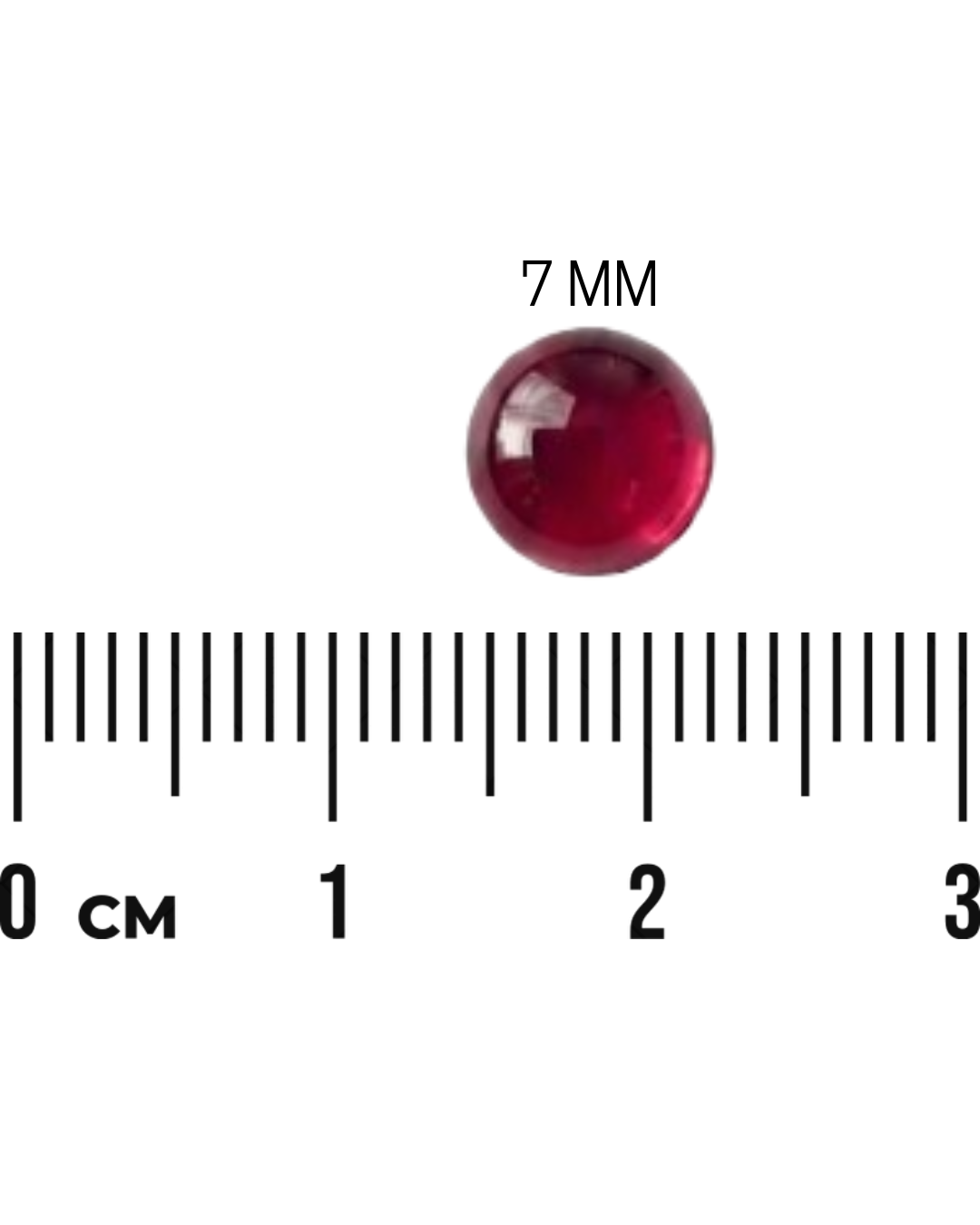 Red Round Stone (2Mm to 12Mm)