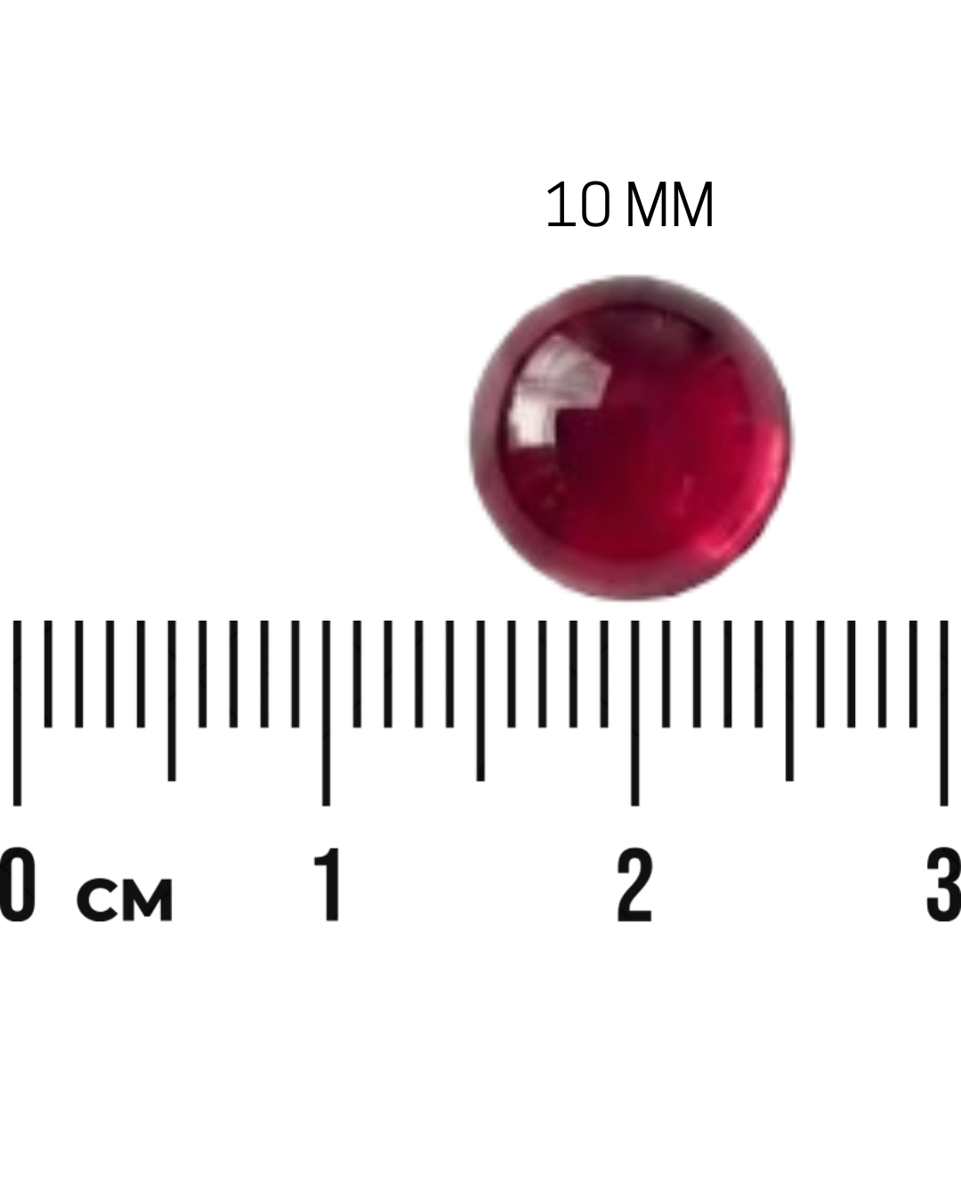 Red Round Stone (2Mm to 12Mm)