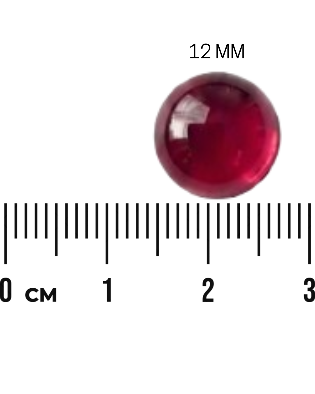 Red Round Stone (2Mm to 12Mm)
