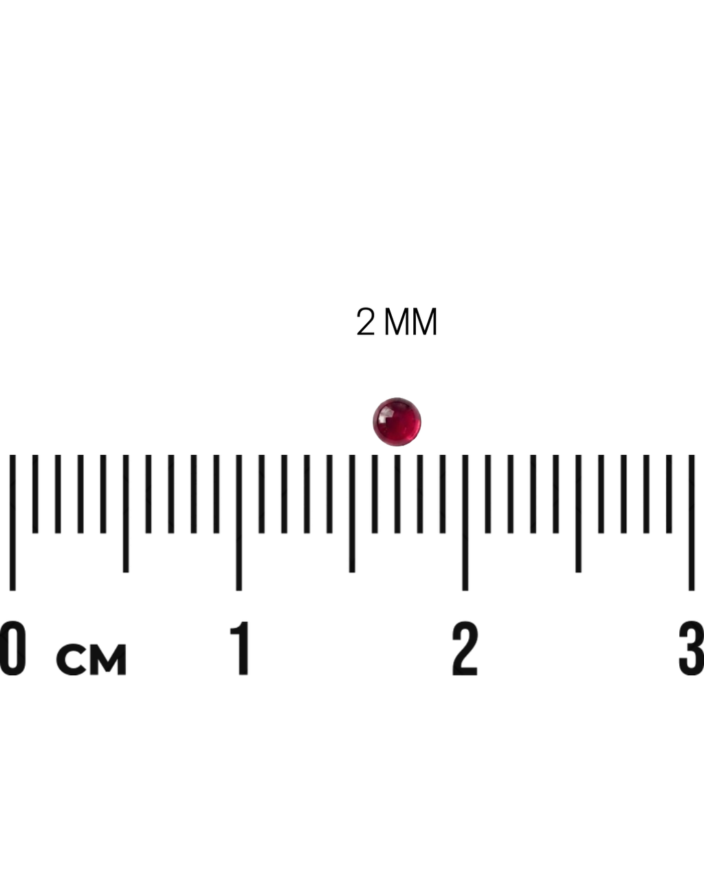 Red Round Stone (2Mm to 12Mm)