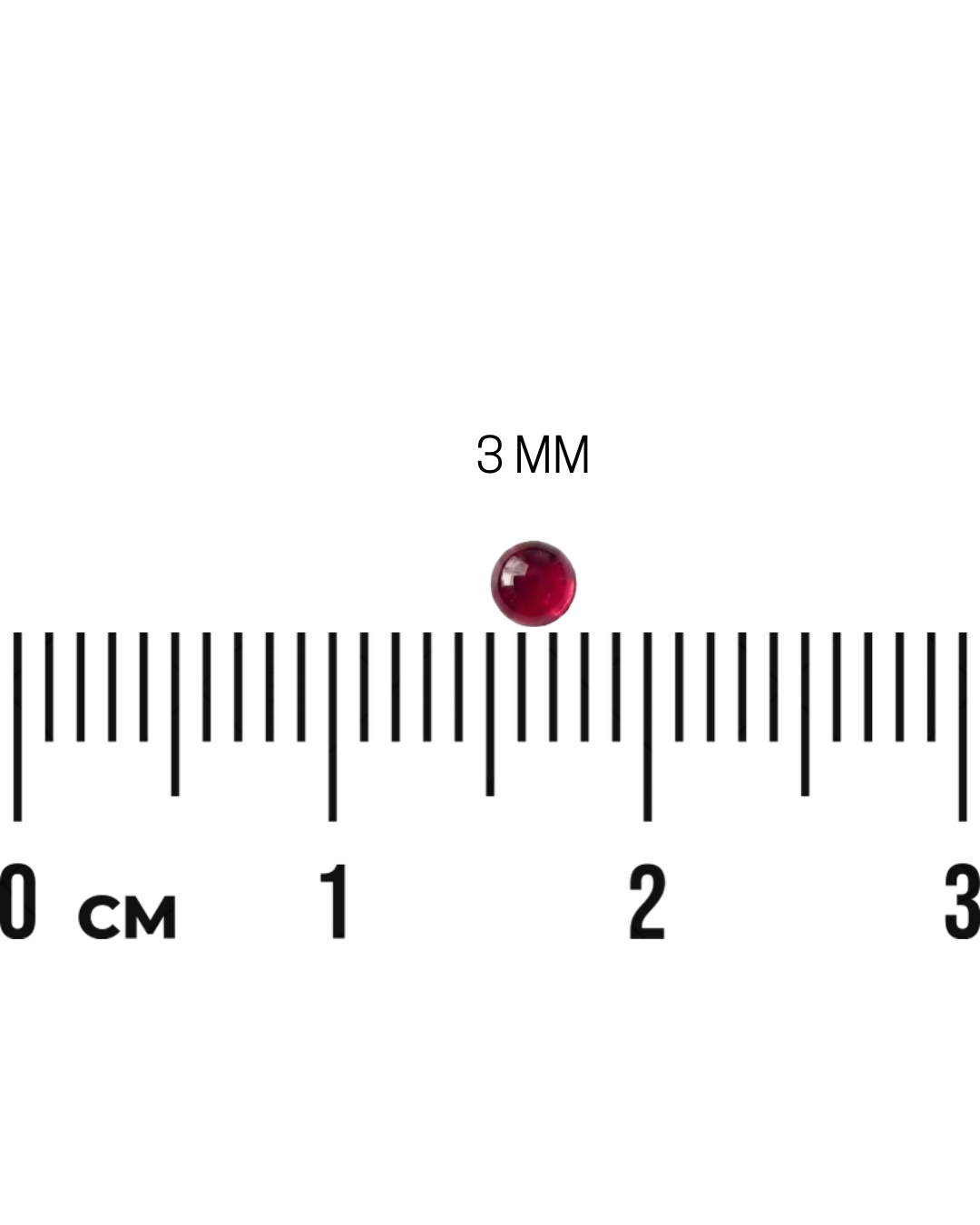 Red Round Stone (2Mm to 12Mm)