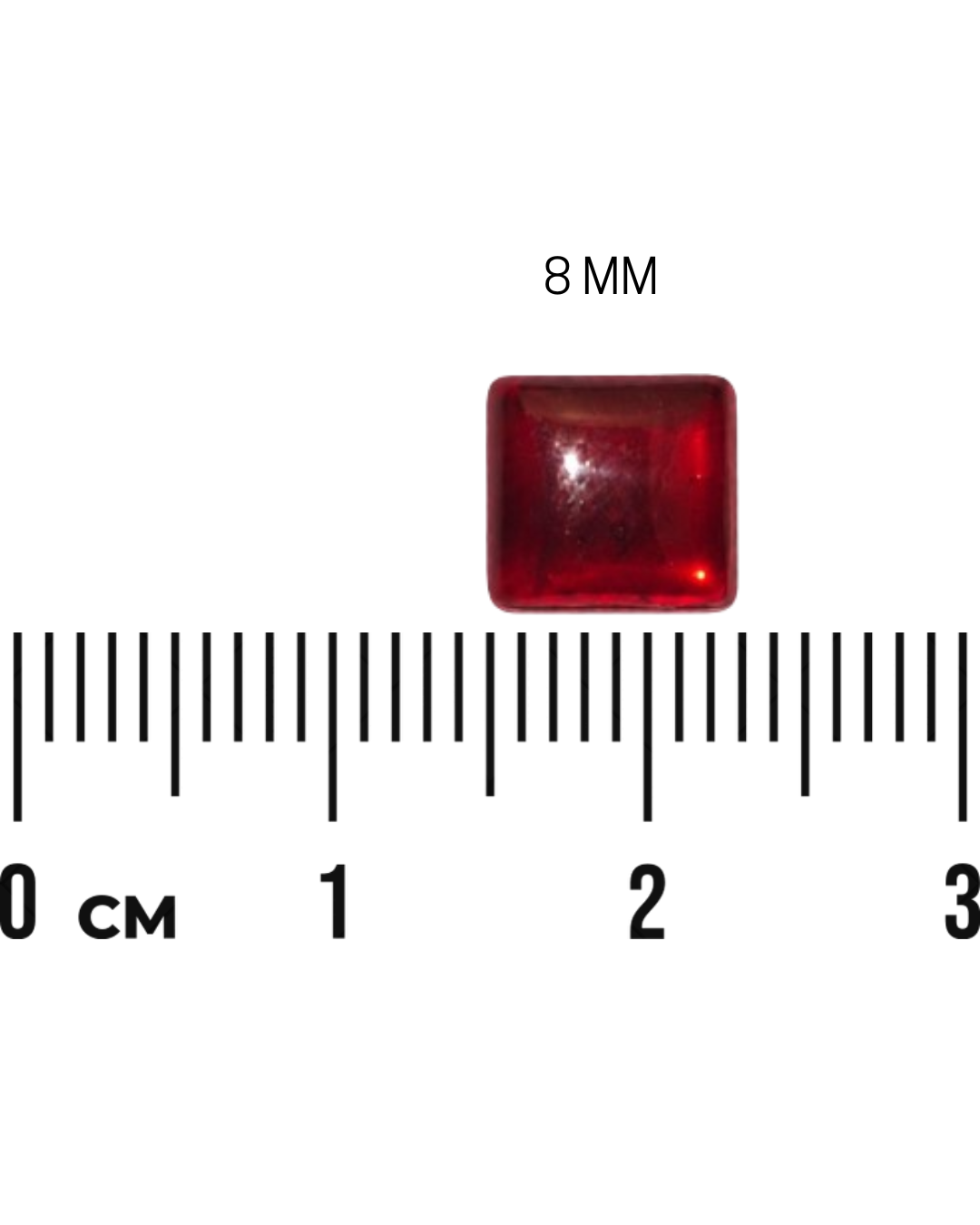 Red Square Stone (2Mm to 12Mm)