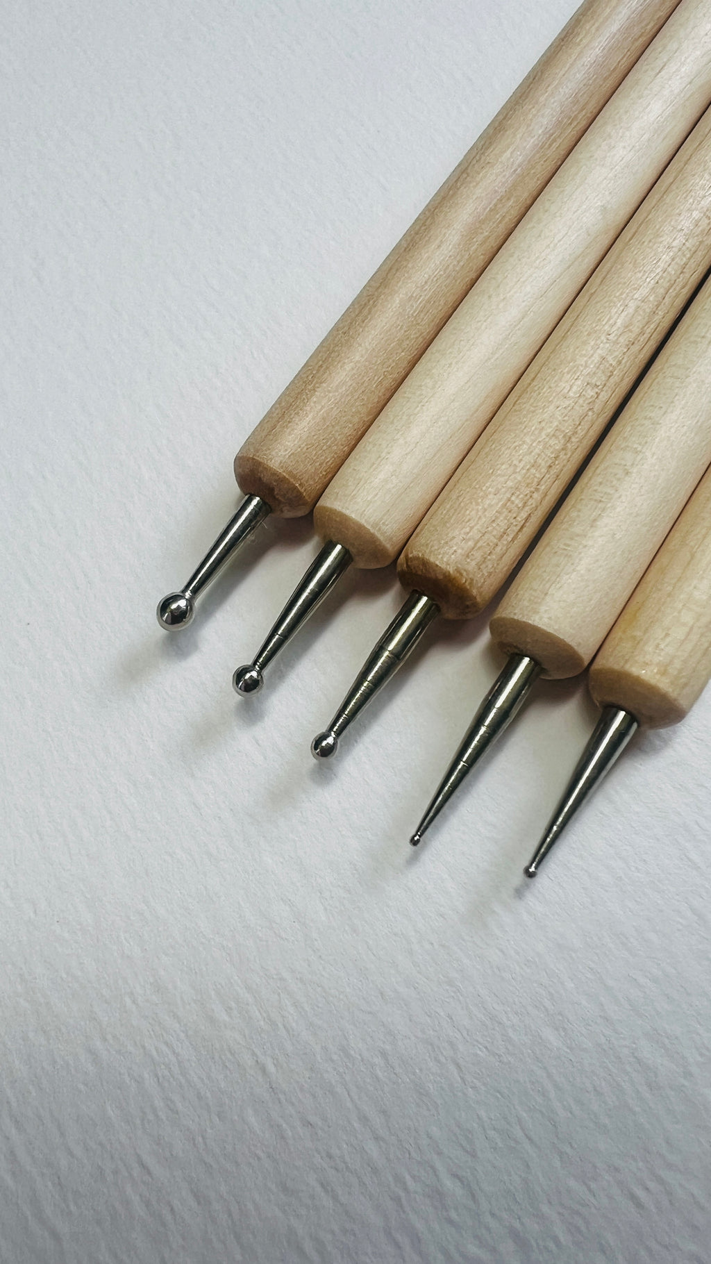 Wooden embossing tool set of 5