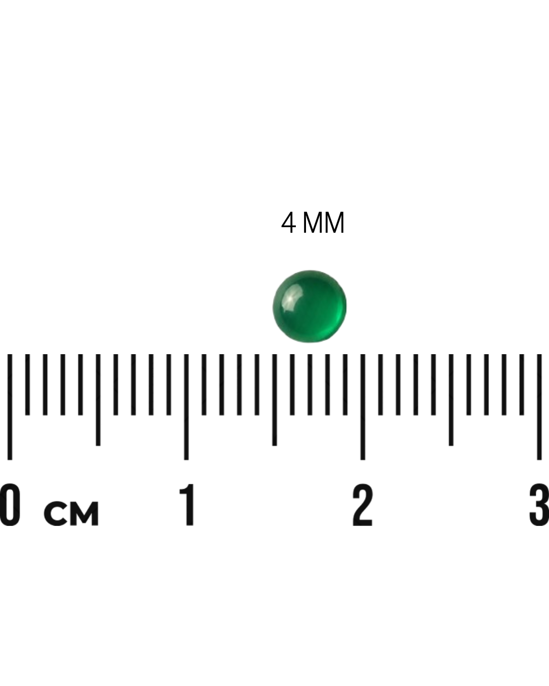 Green Round Stone (2Mm to 12Mm)