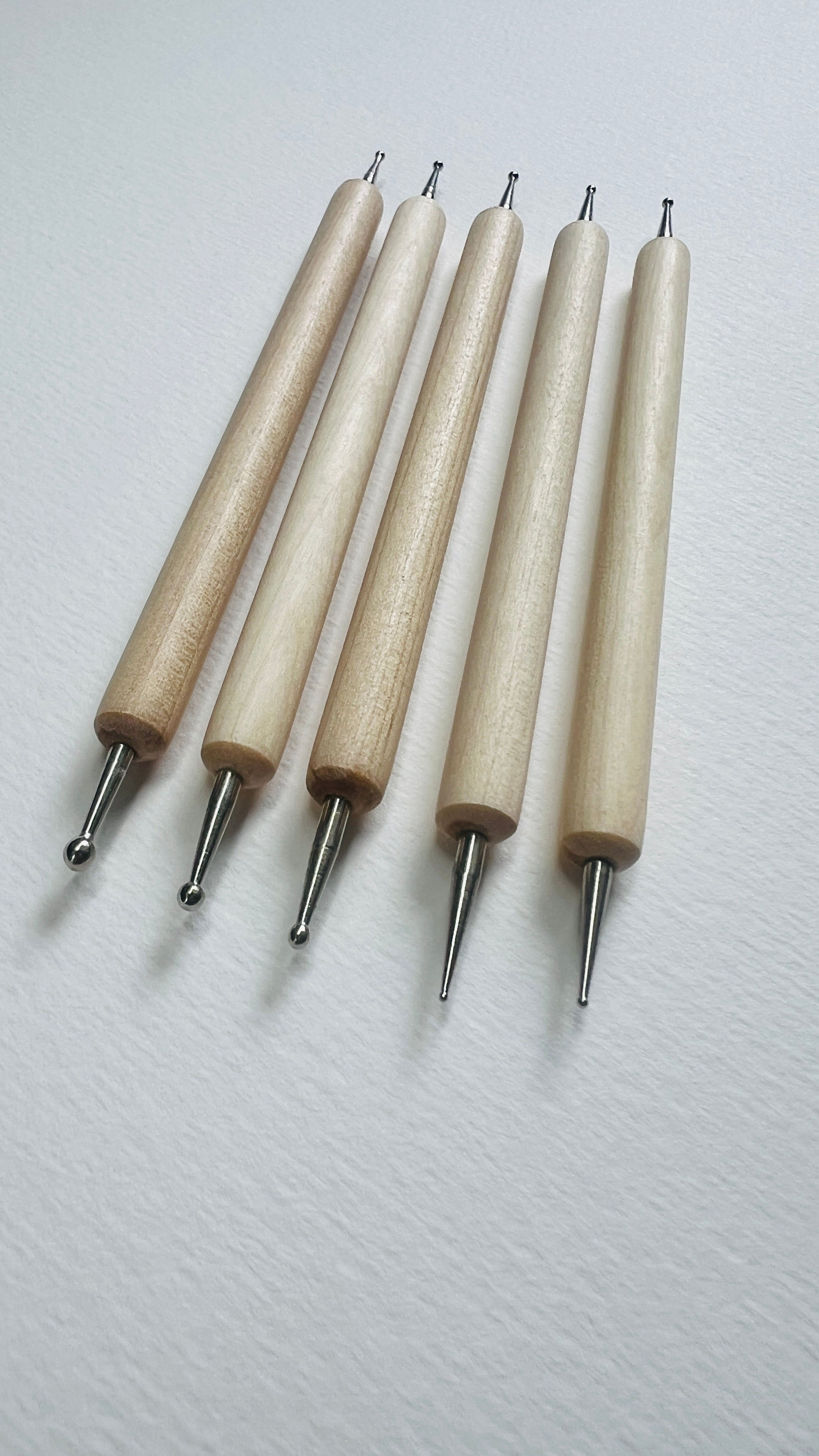Wooden embossing tool set of 5
