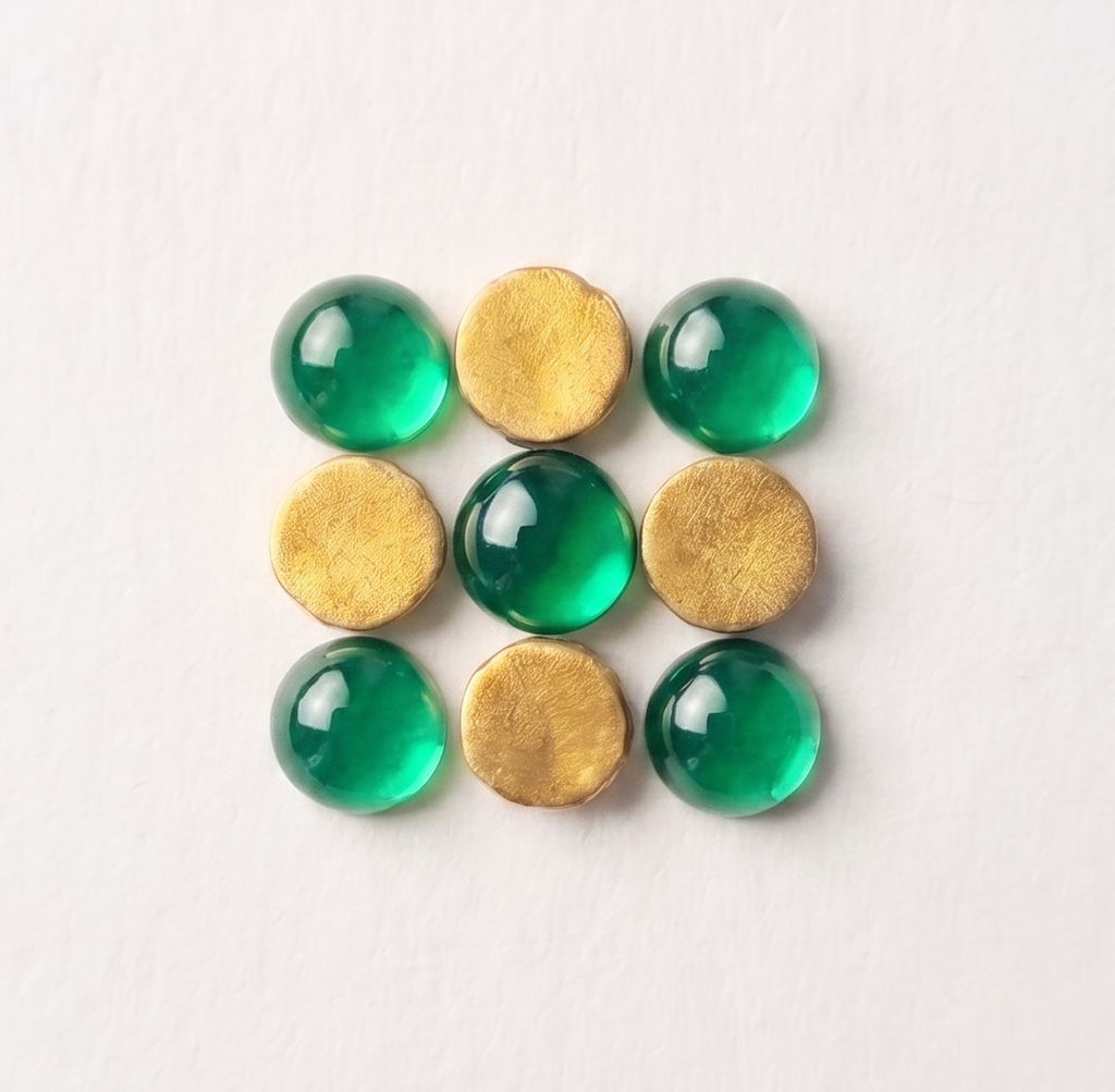 Green Round Stone (2Mm to 12Mm)
