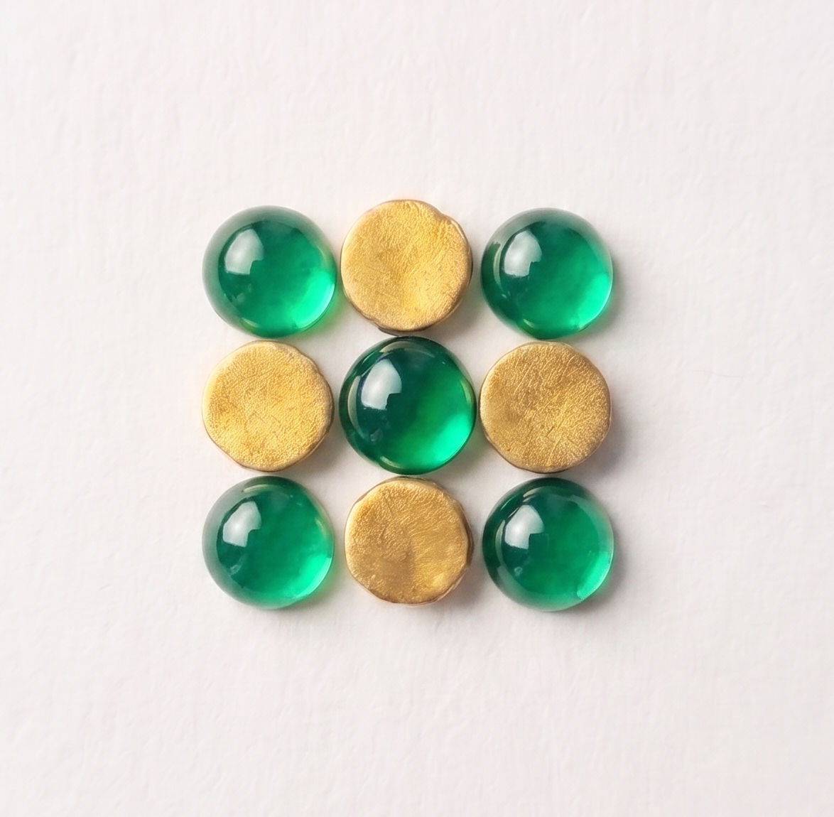 Green Round Stone (2Mm to 12Mm)